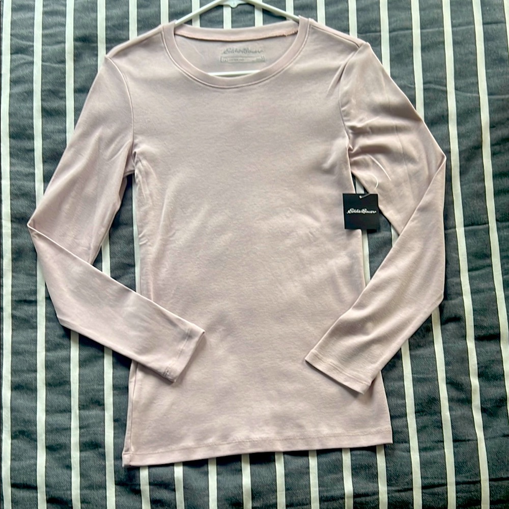 Eddie Bauer Women's Pale Lavender Long Sleeve Top